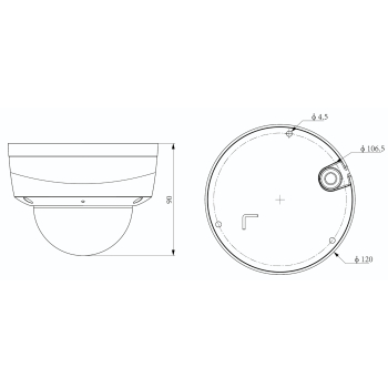 KAMERA IP TC-C34KS 2ATA-28 SK Series - 4 Mpx 2.8 mm TIANDY